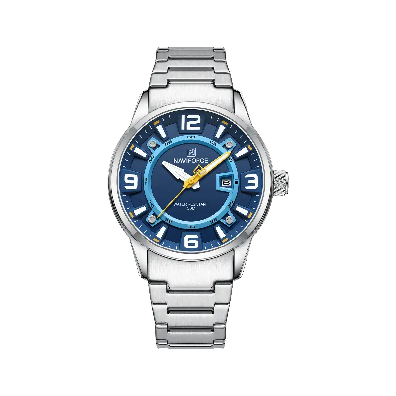 A stylish Naviforce NF9248 men’s wristwatch featuring a round dial