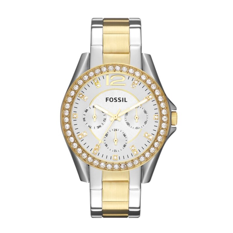 Fossil ES3204 Riley Multifunction Two-Tone Watch