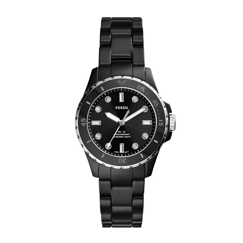 Fossil FB-01: Three-Hand Black Ceramic ladies Watch