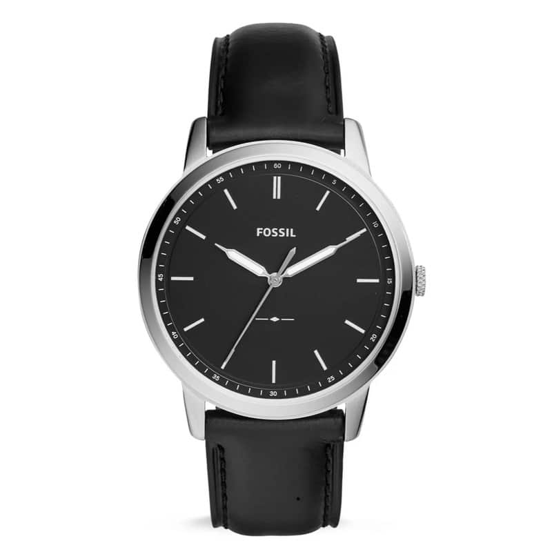 Fossil Men's Slim Mode Leather Watch - Minimalist Design