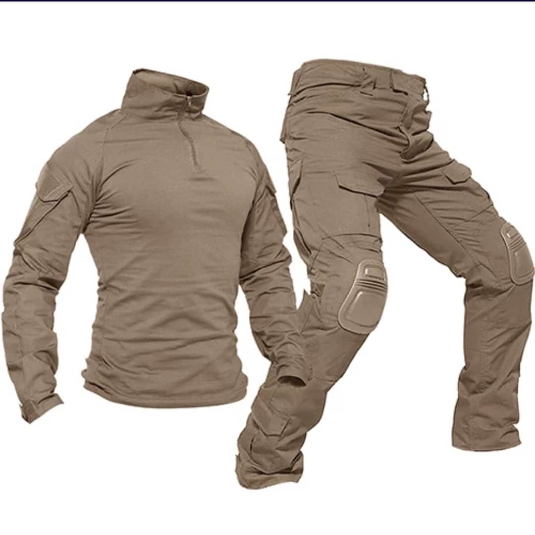 Outdoor Uniform Set Men Clothing With Knee Pads