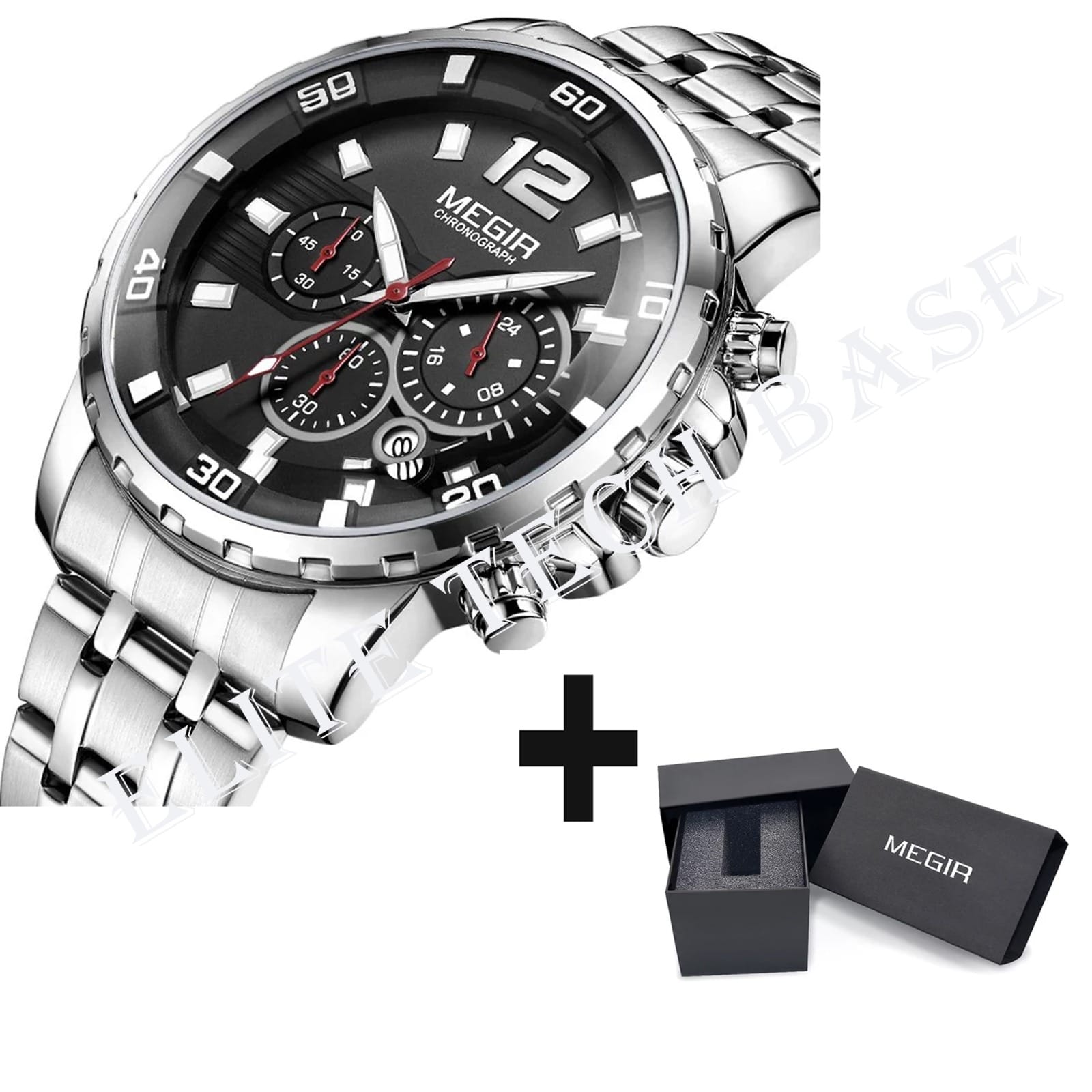 MEGIR 2068 Chronograph Quartz Men Top Brand Business Wristwatch
