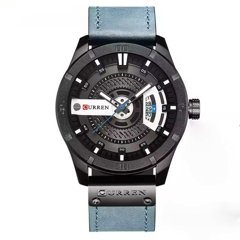 Curren 8301 Watch Waterproof Wristwatch (Blue Strap)