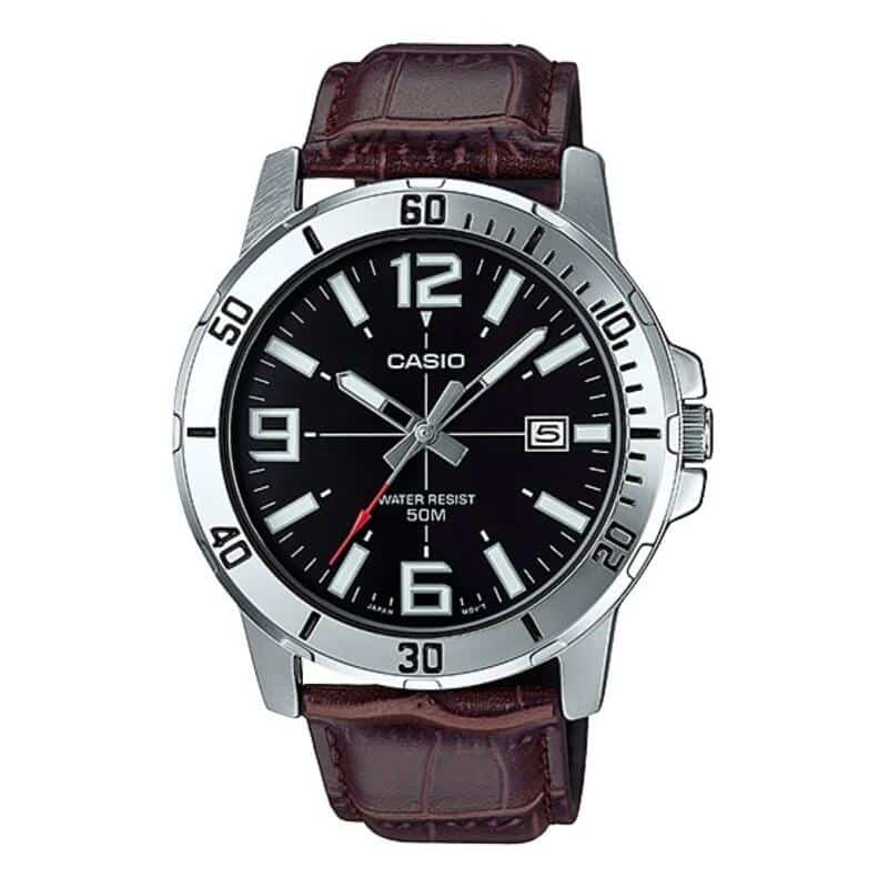 Casio MTP-VD01L-1BVUDF: Leather Analog Watch