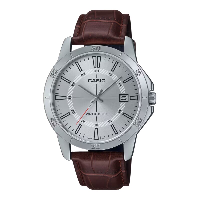 Casio MTP-V004L-7C Men's Analog Watch with White Dial