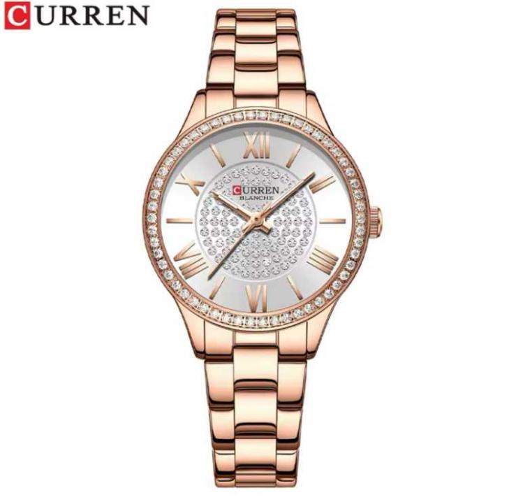 CURREN 9084 Luxury Rose Dial Fashion Watch