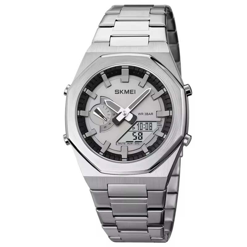 Skmei 1816 Dual Time Stainless Steel Watch – Ksh 3
