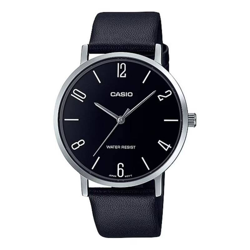 Casio MTP-VT01L-1B2 Black and Blue Leather Men’s Watch – Ksh 7
