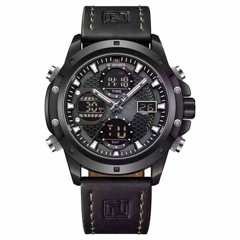 Naviforce NF9225: Leather Strap Wristwatch