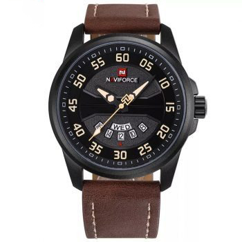 Naviforce Mens Watch NF9124 Black dial Analog Display