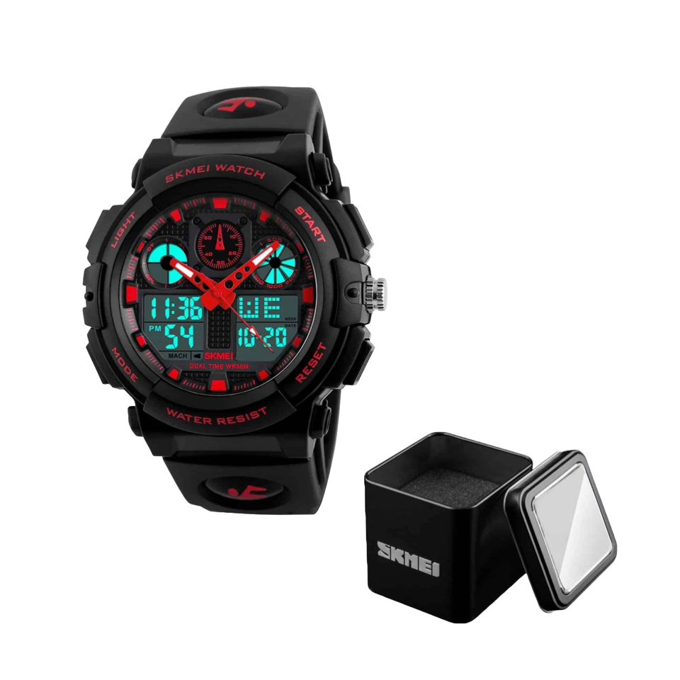 SKMEI 1270 Sports Digital Double Time Chronograph 50M Waterproof Wristwatch