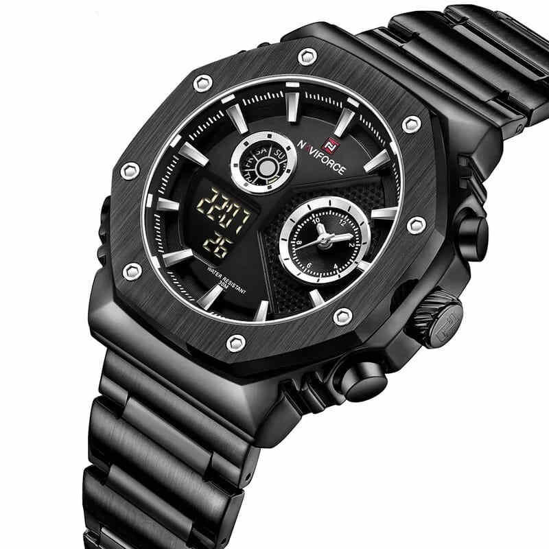 Naviforce Mens Watch NF9216 Top Brand Luxury Stainless Steel