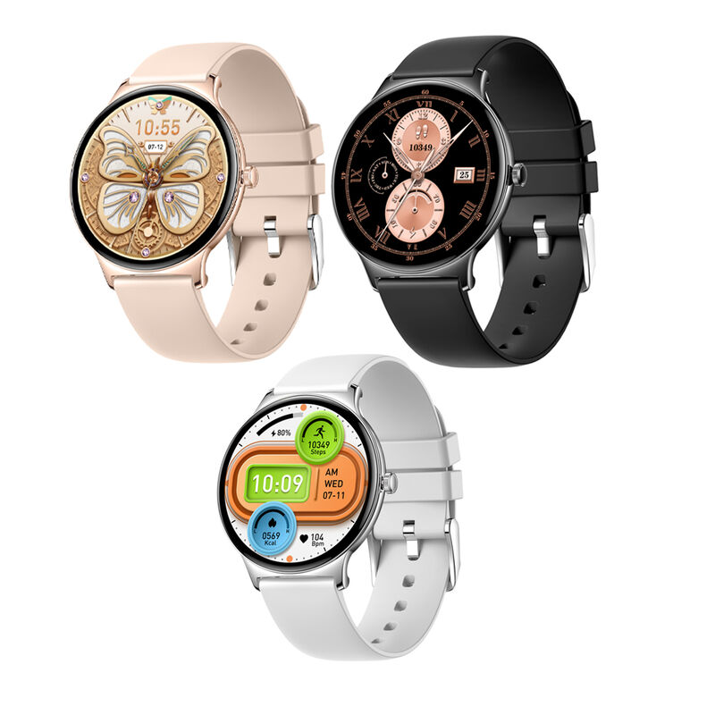 A stylish COLMI V89 smartwatch with a metallic stainless steel strap and HD touchscreen display