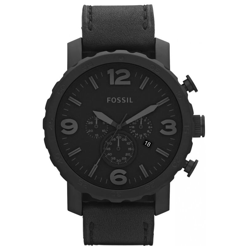 Fossil Mens Watch JR1354 Nate Chronograph Black Leather