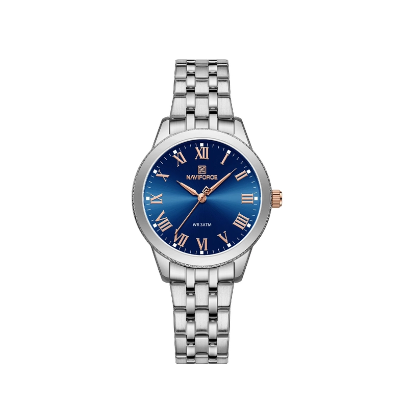 Naviforce NF5032; Silver Stainless Steel Band