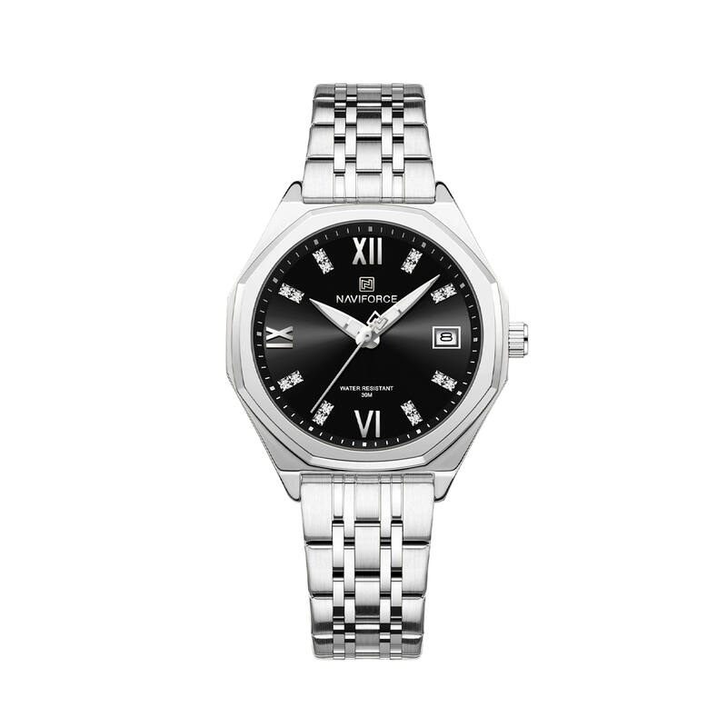 Naviforce NF5052 women’s quartz wristwatch with stainless steel strap and sleek round dial